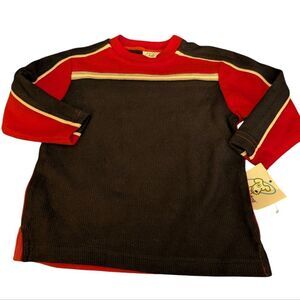 Green Dog‎ Y2K boys red & black knit top size 2T nwt
